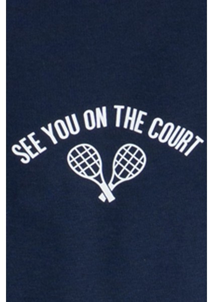 Court Regular T-Shirt Erkek - Lacivert fırsatları