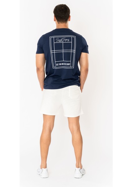 Court Regular T-Shirt Erkek - Lacivert indirimleri
