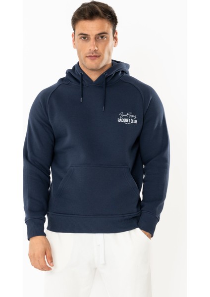 Racquet Club Regular Hoodie Erkek - Lacivert