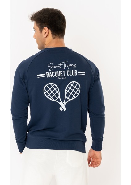 Racquet Club Regular Sweatshirt Erkek - Lacivert fiyatları