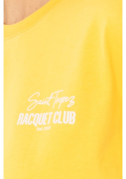 Racquet Club Regular T-Shirt Kadın - Sarı indirimleri