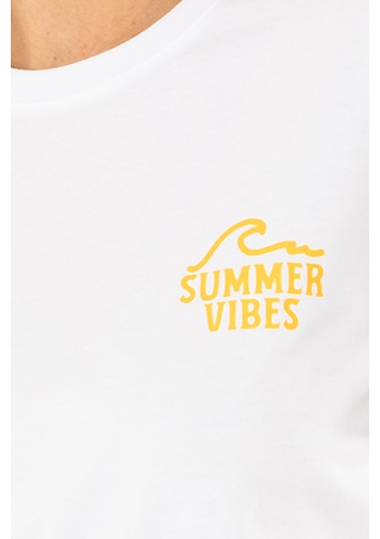 Wave Regular T-Shirt Kadın - Beyaz fırsatları