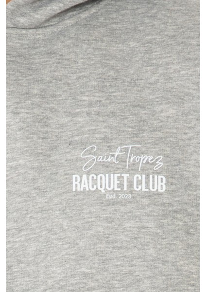 Racquet Lover Oversize Hoodie Erkek - Gri fırsatları