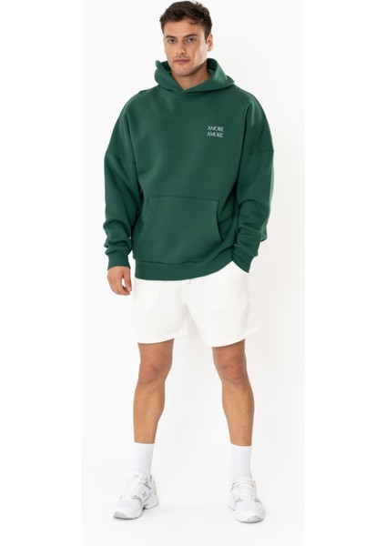 Amore Oversize Hoodie Erkek - Yeşil modelleri