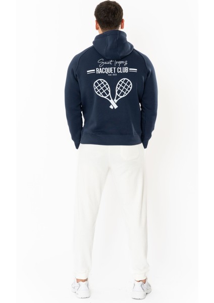 Racquet Club Regular Hoodie Erkek - Lacivert