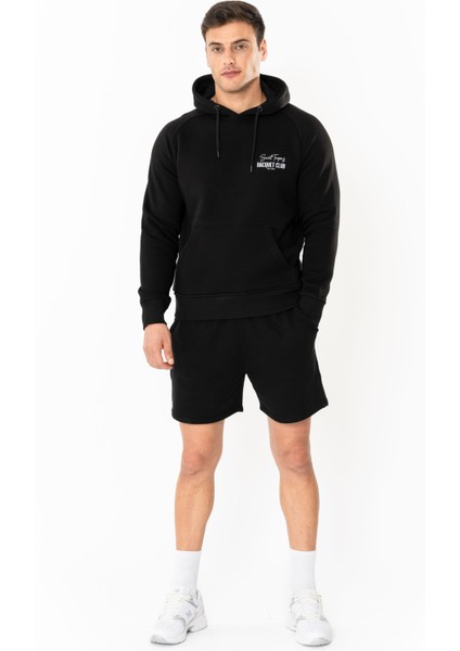 Racquet Lovers Regular Hoodie Erkek - Siyah