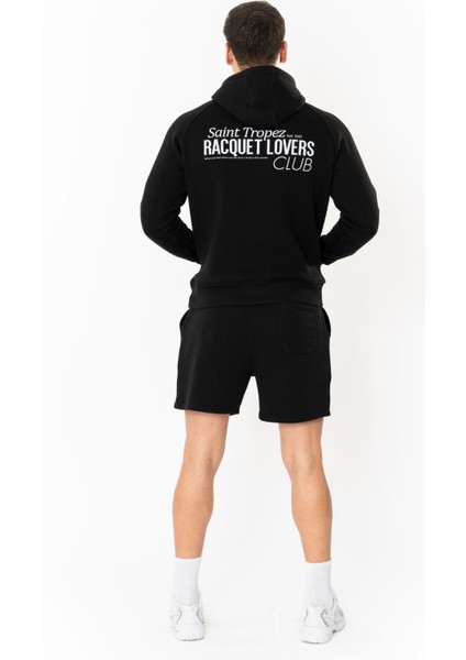 Racquet Lovers Regular Hoodie Erkek - Siyah