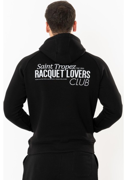 Racquet Lovers Regular Hoodie Erkek - Siyah fiyatları