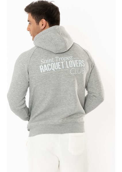 Racquet Lovers Regular Hoodie Erkek - Gri
