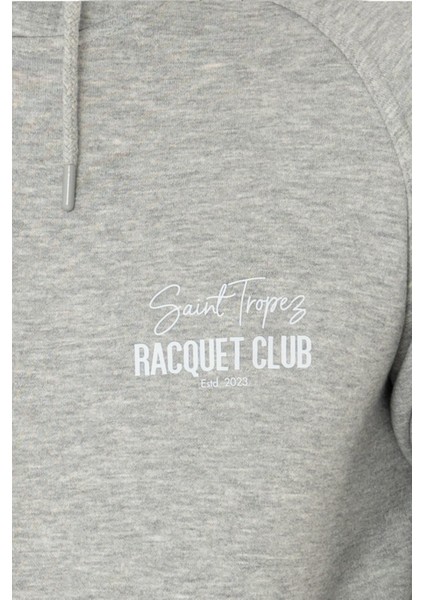 Racquet Lovers Regular Hoodie Erkek - Gri