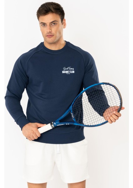 Racquet Club Regular Sweatshirt Erkek - Lacivert