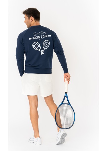 Racquet Club Regular Sweatshirt Erkek - Lacivert modelleri