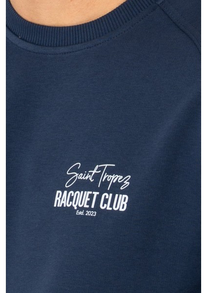 Racquet Club Regular Sweatshirt Erkek - Lacivert fırsatları