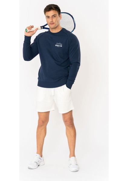 Racquet Club Regular Sweatshirt Erkek - Lacivert indirimleri