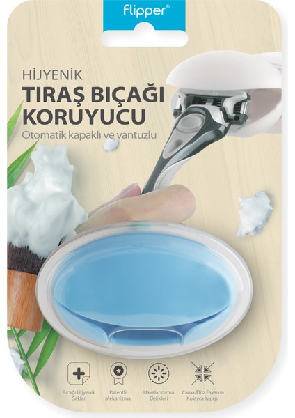 Hijyenik Tıraş Bıçağı Koruma Kabı – Mavi