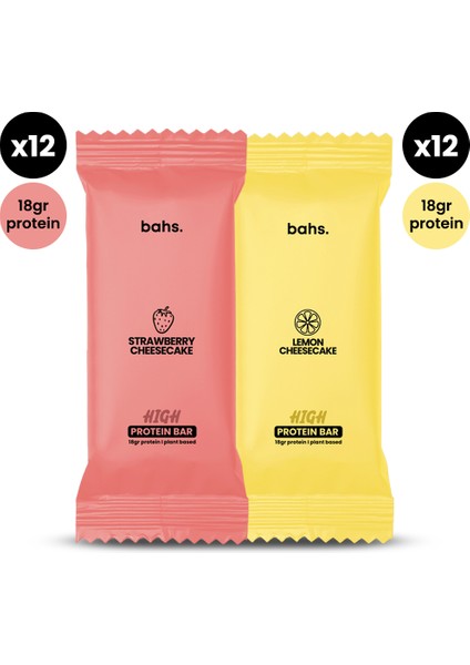 Yüksek Protein Bar - Strawberry & Lemon Cheesecake 24 Adet x 60GR