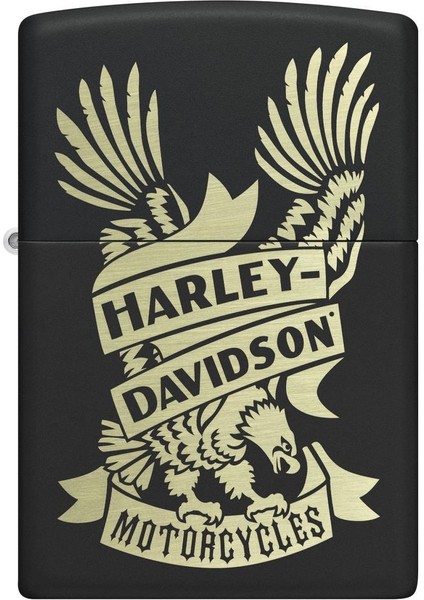 Çakmak Harley Davidson Metal Alaşım Siyah Renk Benzinli Yakıt 218
