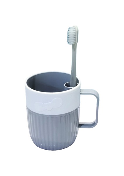Karikatür Desenli Plastik Ağızlık Bardağı Iki Renkli Diş Fırçası Depolama Ağız Gargarası Bardağı (Yurt Dışından)