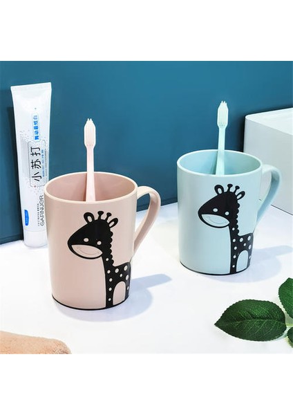 Plastik Diş Fırçası Kupası Karikatür Deseni ile Iki Renkli Kalınlaştırılmış Büyük Kapasiteli Diş Fırçası Kupası Sap (Yurt Dışından) fırsatları