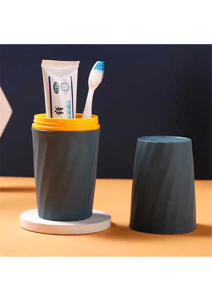 Pp Mouthwash Fincan, Çok Işlevli ve Taşınabilir, Seyahat Depolama Diş Macunu Diş Fırçası Için Uygun (Yurt Dışından)