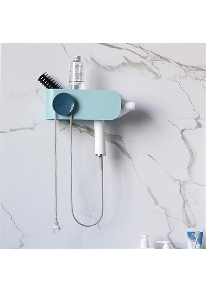 Abs+ Işaretsiz Tutkal Saç Kurutma Makinesi Rafı, Yumruk Yok, Banyo Tuvaletine Monte Saç Kurutma Rafı Için Uygun (Yurt Dışından)