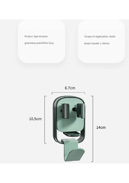 Abs Diş Fırçası Tutucu Elektrikli Diş Fırçası Ücretsiz Zımba Duvarı Tuvalet Diş Fırçası Tutucu Için Monte Edilmiş (Yurt Dışından)