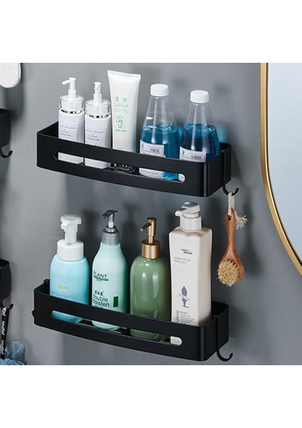 Tek Katmanlı Kare Kalınlaşmış Yumruksuz Banyo Rafı, Üçgen Duvar Asılı Alanı Alüminyum Tuvalet Depolama Rafı (Yurt Dışından) modelleri