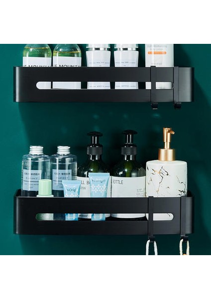 Tek Katmanlı Kare Kalınlaşmış Yumruksuz Banyo Rafı, Üçgen Duvar Asılı Alanı Alüminyum Tuvalet Depolama Rafı (Yurt Dışından) fırsatları