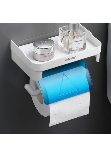 Su Geçirmez Yumruksuz Kendi Yapışkanlı Banyo Rulo Tutucu, Mutfak Tuvalet Rafı (Yurt Dışından)