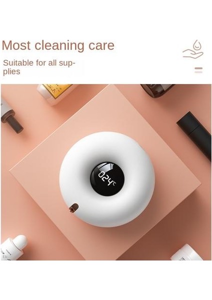Donut Otomatik Indüksiyon Cep Telefonu Yıkama, Duvara Monte Basit USB Şarj Led, Sabun Dağıtıcı Köpük Sabun Dağıtıcı (Yurt Dışından)