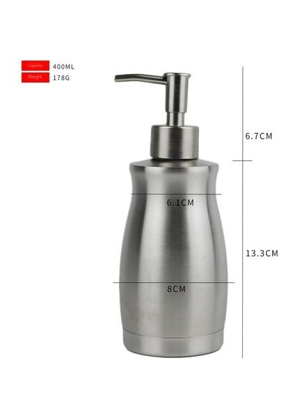 Hanehalkı 304 Paslanmaz Çelik Losyon Şişesi, Manuel Sabun Dispenser, Banyo El Dezenfektan Şişesi (Yurt Dışından) fırsatları