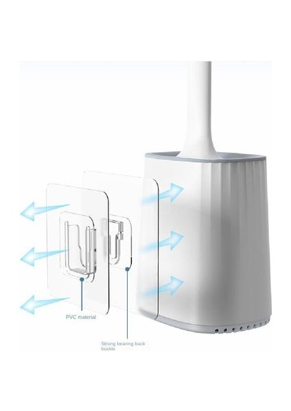 Pp+Tpr Tuvalet Fırçası, Çıkarılabilir Çok Fonksiyonlu Uzun Tutar Sızdıran Tuvalet Fırçası (Yurt Dışından)