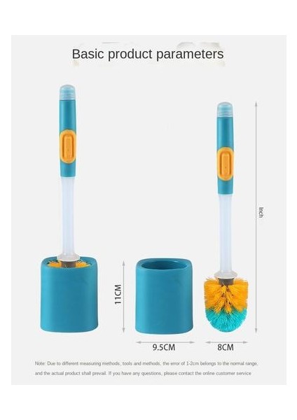 Plastik Tuvalet Fırçası, Duvara Monte Monteable Hidrolik Silikon Tuvalet Fırçası Uzun Saplı (Yurt Dışından)