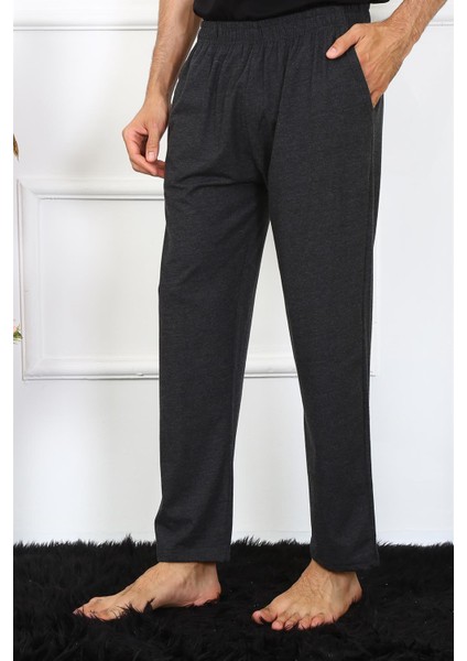 Erkek Pamuk Antrasit Tek Alt Pijama 27495