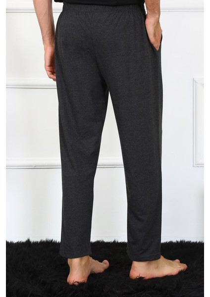 Erkek Pamuk Antrasit Tek Alt Pijama 27495