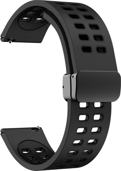 22 mm Akıllı Saatler Için Mıknatıslı Delikli Silikon Kordon Kayış - KY85