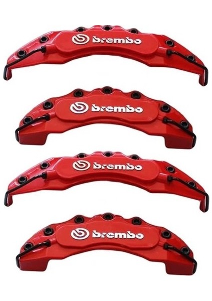 Jaguar Daimler Uyumlu Brembo Kırmızı Kaliper Kapağı 4lü Yağ Hortumlu