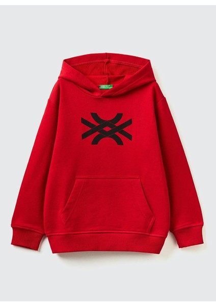 Koyu Kırmızı Erkek Çocuk Sweatshirt 3J68C202M