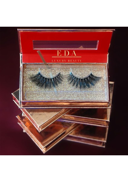 Beauty Queen 3D Vegan Mink Takma Kirpik Lüks Extra Uzun Gece Hacimli Yoğun Çekik Cat Eye Pro Lashes indirimleri