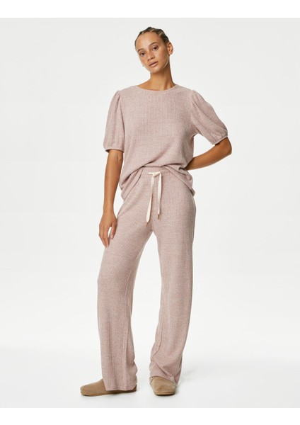 Marks & Spencer Wide Leg Waffle Pijama Altı