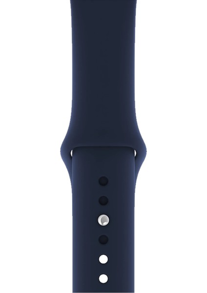 Watch 2 3 4 5 6 7 8 9 Se 38 40 41MM Uyumlu Spor Silikon Kordon Lacivert