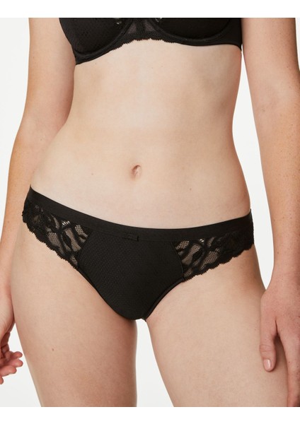 3'lü Dantel Detaylı Bikini Külot Seti