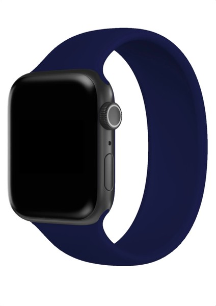 Watch 2 3 4 5 6 7 8 9 Se 38 40 41MM Uyumlu Solo Loop Silikon Kordon Mavi Kayış Medium Beden fiyatları