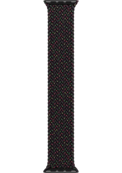 Watch 2 3 4 5 6 7 8 9 Se 38 40 41MM Uyumlu Örgü Loop Kordon Black Hued Large Beden