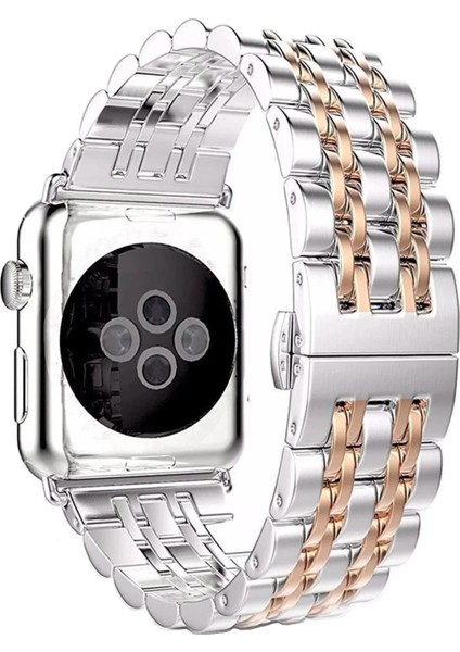 Watch 2 3 4 5 6 7 8 9 Se 38 40 41MM Uyumlu Steel Çelik Kordon Rose modelleri