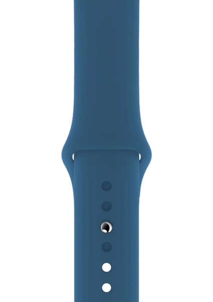 Watch 2 3 4 5 6 7 8 9 Se 42 44 45 49MM Uyumlu Spor Silikon Kordon Denim Mavi Kayış