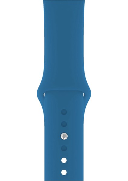 Watch 2 3 4 5 6 7 8 9 Se 42 44 45 49MM Uyumlu Spor Silikon Kordon Saks Mavi Kayış