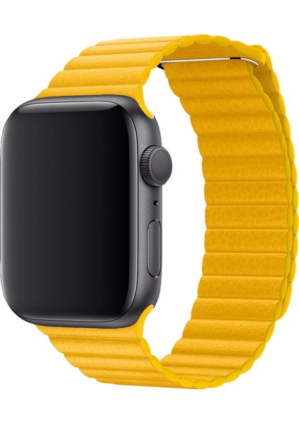 Watch 2 3 4 5 6 7 8 9 Se 42 44 45 49MM Uyumlu Klasik Deri Kordon Yellow fiyatları