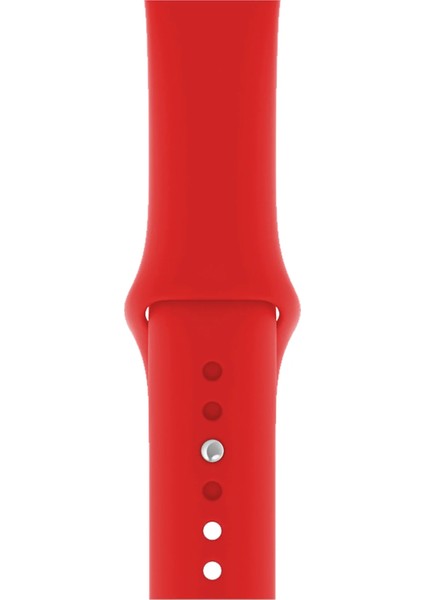 Watch 2 3 4 5 6 7 8 9 Se 38 40 41MM Uyumlu Spor Silikon Kordon Kırmızı