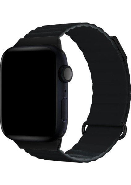 Watch 2 3 4 5 6 7 8 9 Se 38 40 41MM Uyumlu Mıknatıslı Deri Kordon Bert